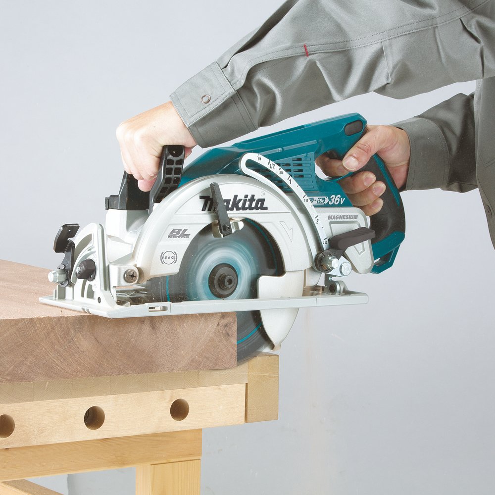 EAN 0088381838665 - Makita DRS780Z sierra circular portátil 18,5 cm Negro, Azul 5100 RPM imagen 3