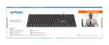 Teclado Inglés Manhattan 179324 Usb Qwerty Negro