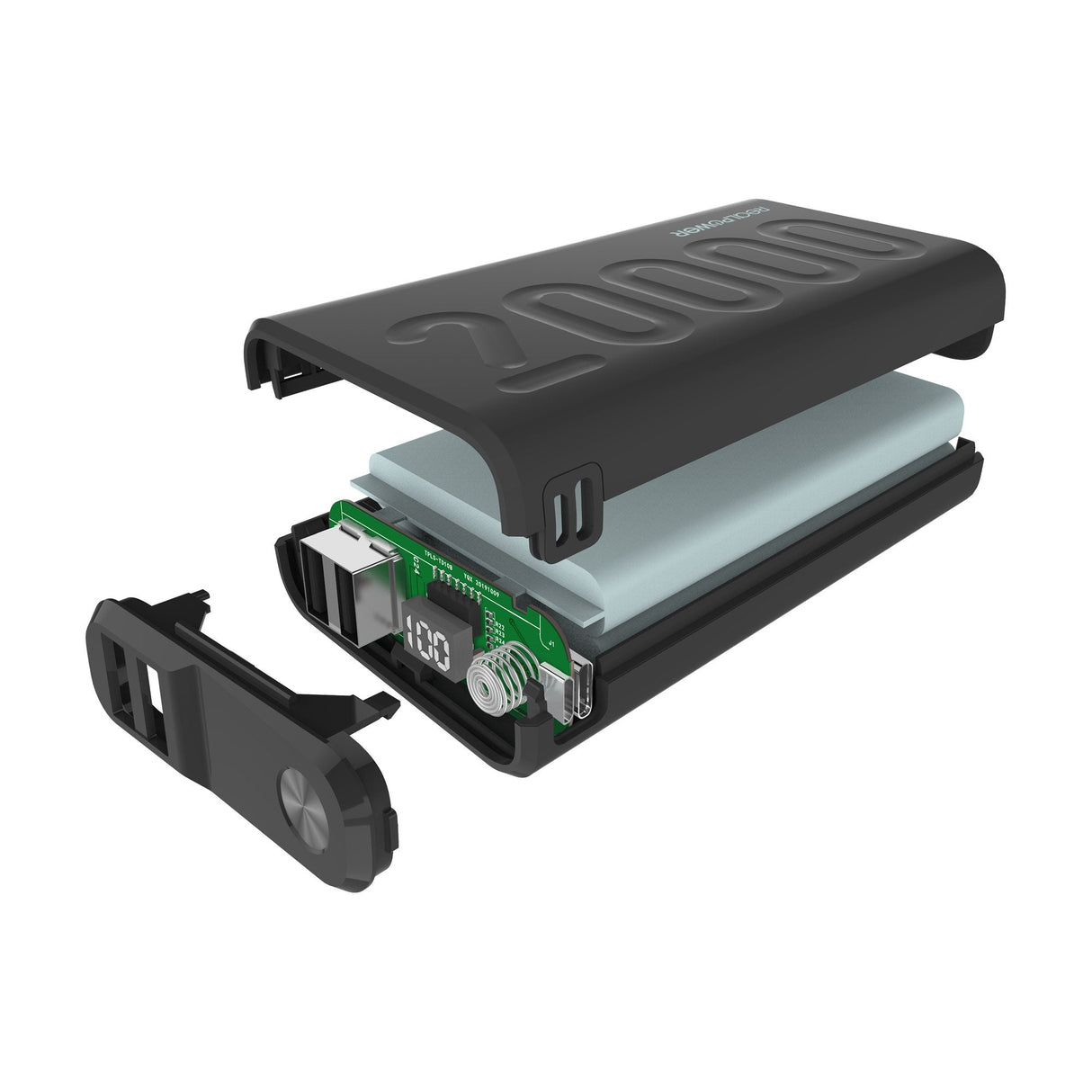 Batería Externa Realpower Pb-20000 Pd Negra