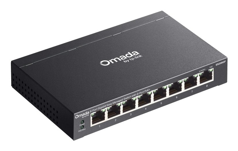 Switch Omada Tp-Link 8-Port Gigabit Easy Managed With 8-Port Poe+