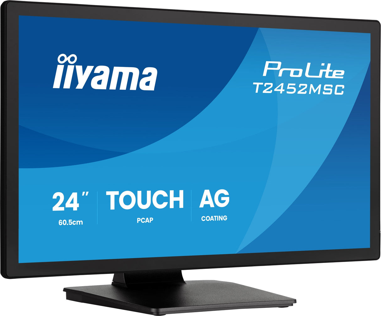 Iiyama Prolite T2452msc-B2ag (60.5 Cm (24 Zoll), Negro (Matt), Fhd, Ips, Touchscreen, Hdmi, Dp, Entspiegelung, 120hz Panel) T2452msc-B2ag