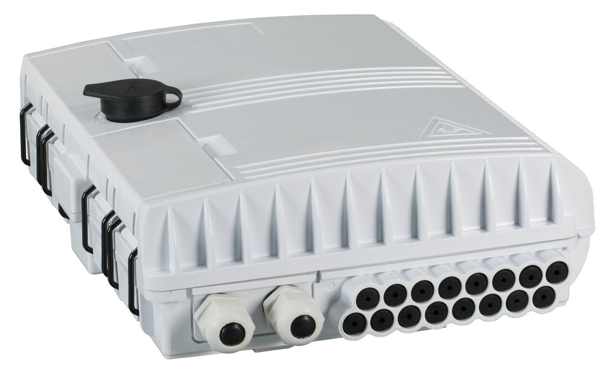 Ftth-Box-Out-1 Ftth Ip65 Anschlussbox Für 16 Fasern 16 Kupplungen U.Faserübe