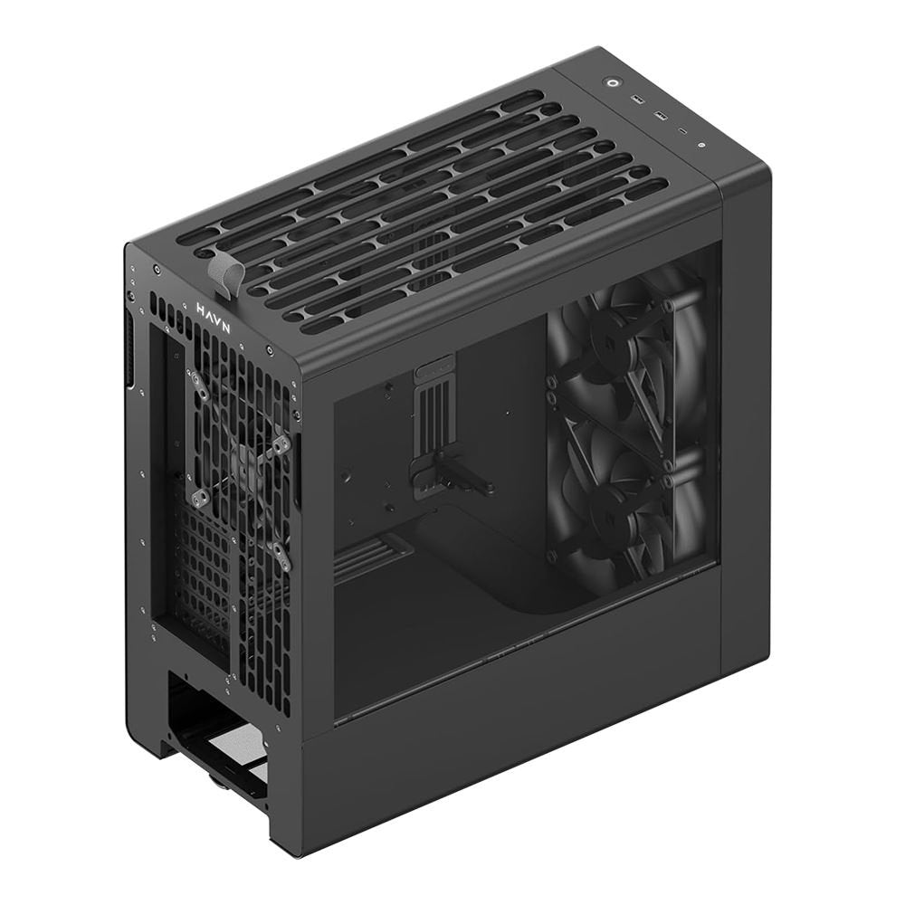 Havn Bf 360 Pc Carcasa, Midi-Tower, E-Atx, Tempered Glass - Negro