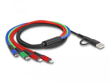 EAN 4043619878840 - DeLOCK 87884 cable USB USB 2.0 1,2 m USB A/USB C 2 x Lightning / Micro USB-B / USB C Negro, Azul, Verde,  imagen 1