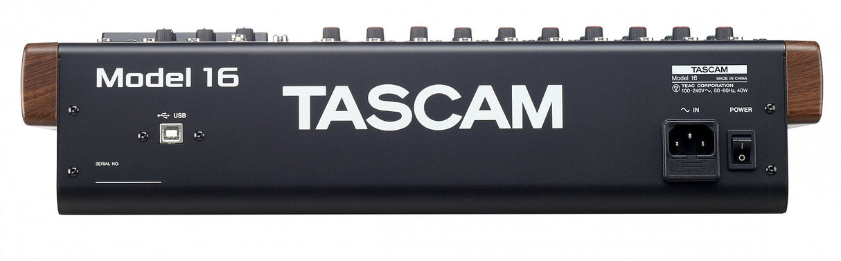 Tascam Model 16 Mezclador Dj 16 Canales 20 - 30000 Hz Negro, Oro, Madera