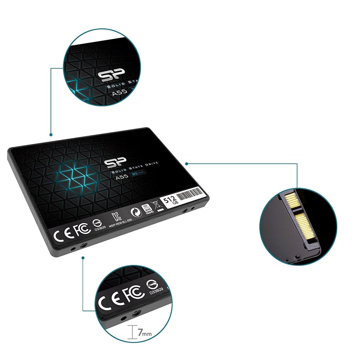 EAN 4712702659122 - Silicon Power Ace A55 512 GB 2.5" Serial ATA III 3D TLC imagen 5