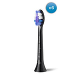 Philips Hx6056 88 Sonicare Sensitive Replaceable Toothbrush Heads, Black, 6 Pcs