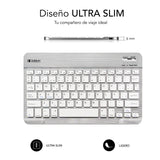 Teclado Compacto Inalámbrico Por Bluetooth Subblim Smart Plata