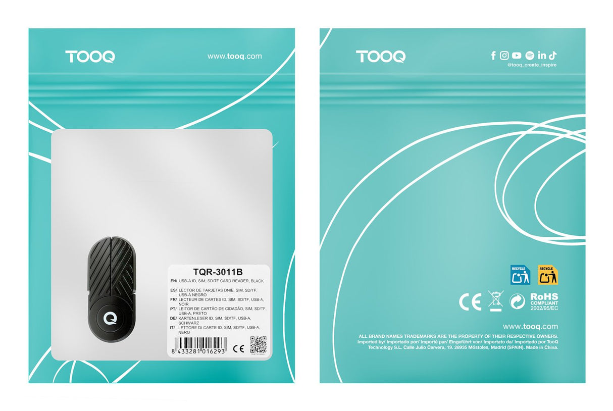 Lector Tarjetas Dnie Usb-C 2.0, Negro