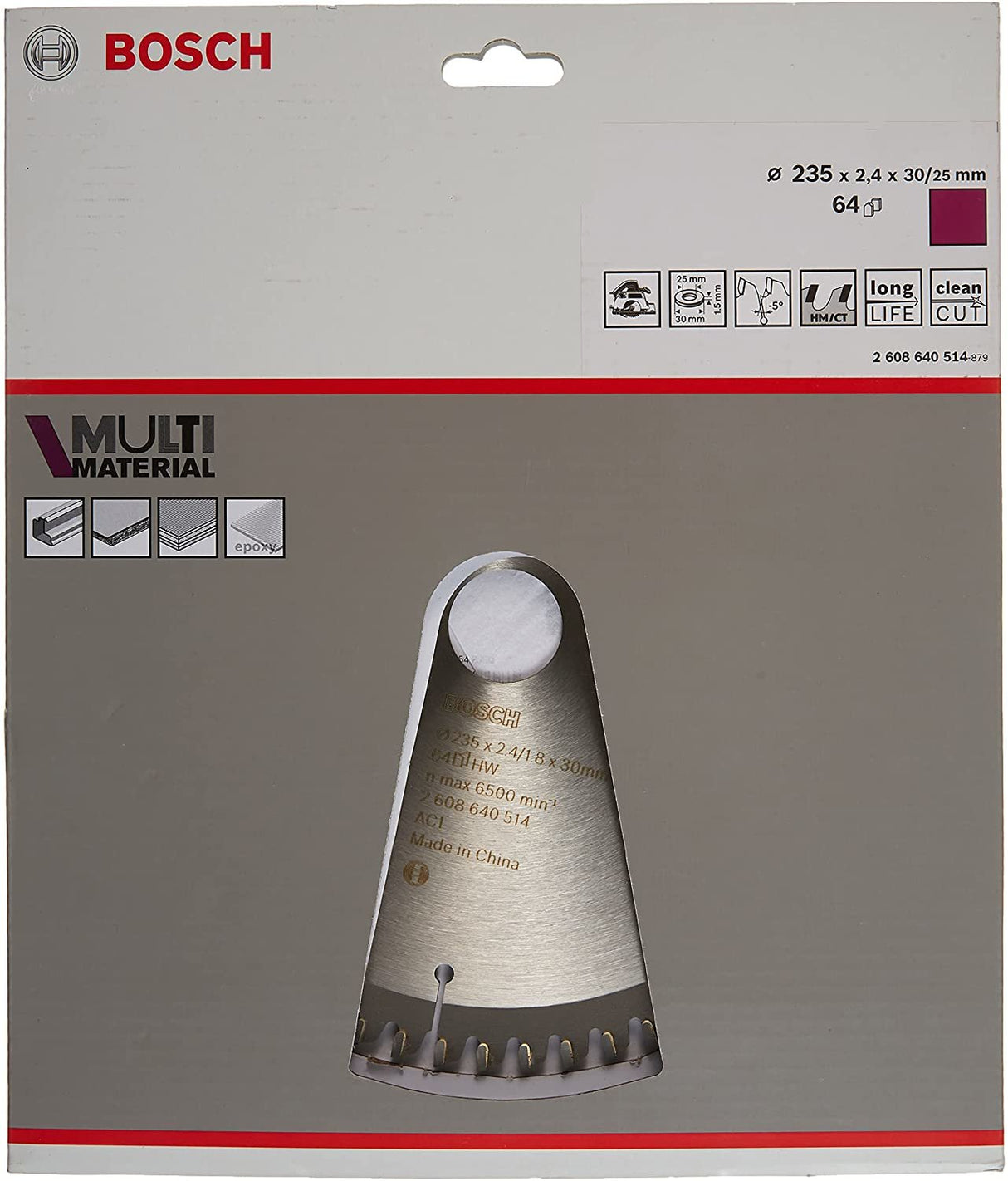 EAN 3165140193047 - Bosch ‎2608640514 hoja de sierra circular 30,5 cm 1 pieza(s) imagen 2