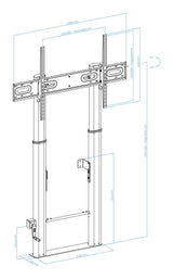 Soporte Suelo/Pared Fijo Regulable "Lottus" 55-100