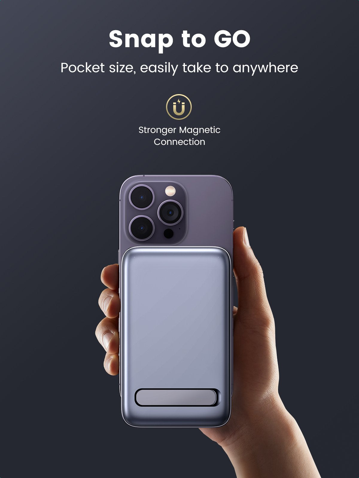 Ugreen 10000mah Mini Power Bank Inalámbrico 20w Con Magsafe Gris