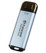 EAN 0760557863540 - Transcend ESD300 Tecnología Thunderbolt (Rayo) 2 TB USB tipo A a USB tipo C USB 3.2 Gen 2x2 Azul imagen 2