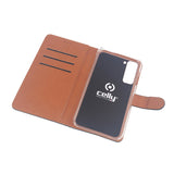 Celly Wally Funda Para Galaxy S21 5g - 15,8 Cm (6.2") Folio Negro, Marrón
