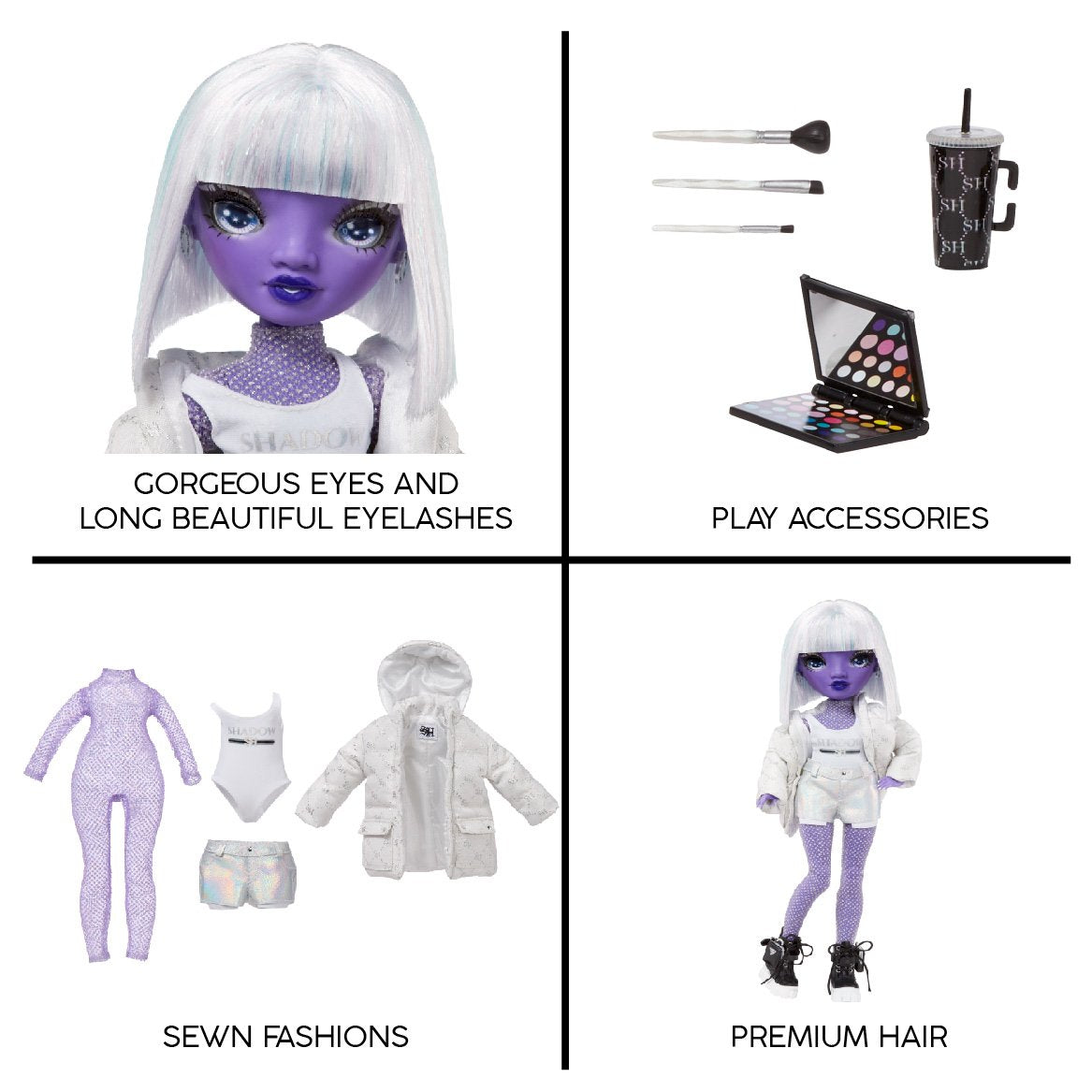 Muñeca Mga Entertainment Shadow High S23 Purple Fasion Doll - Dia Mante, 583066euc