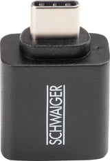 Schwaiger Usb-Adaptador Usb3.1c->Usb3.0a Negro