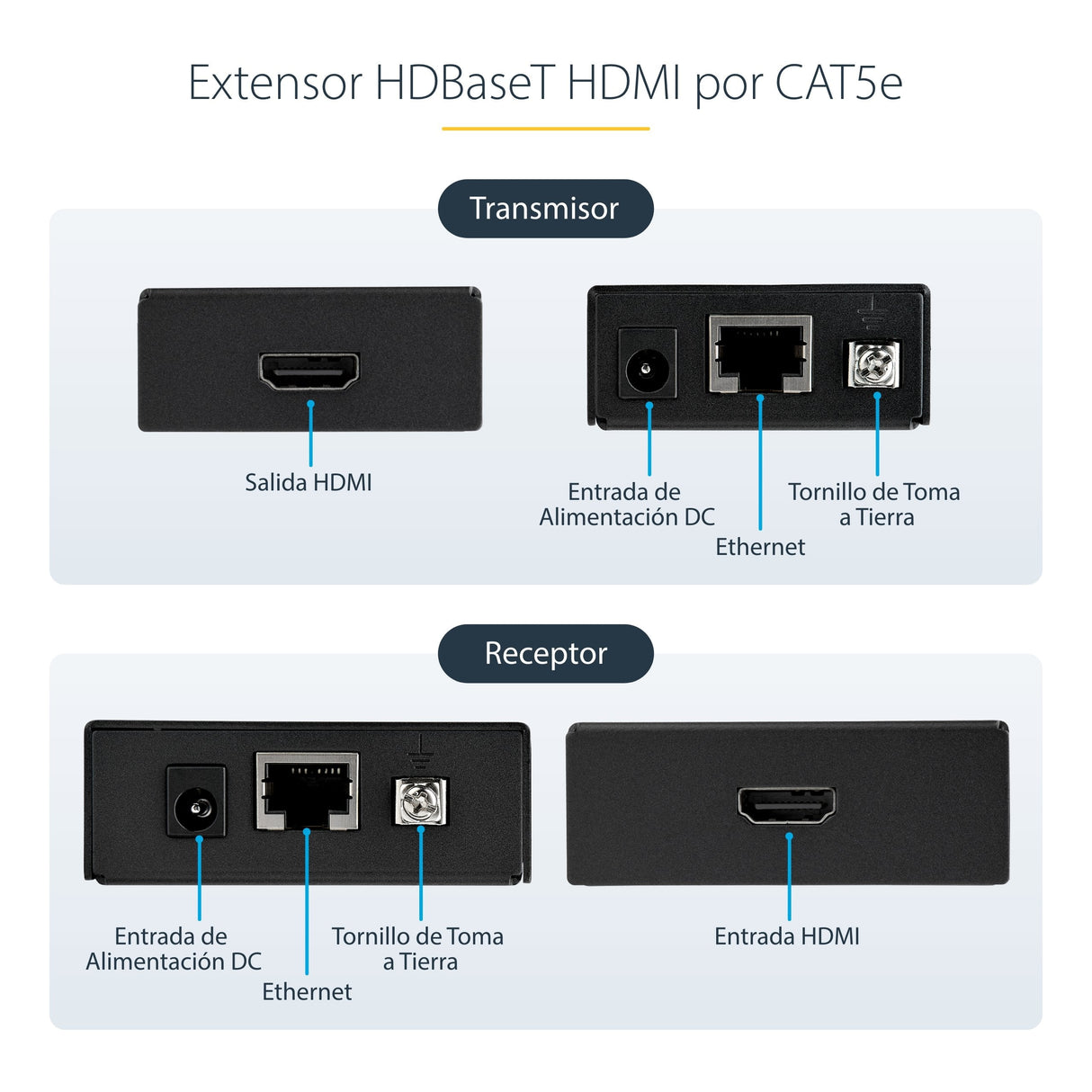 EAN 0065030851107 - StarTech.com ST121HDBTE extensor audio/video Transmisor y receptor de señales AV Negro imagen 7