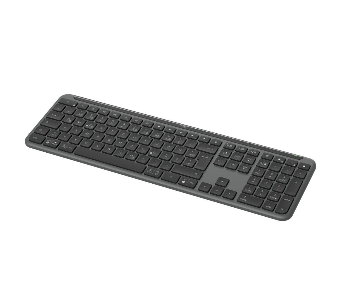 Teclado Alemán Logitech K950 Signature Slim Rf Wireless + Bluetooth Qwertz Grafito
