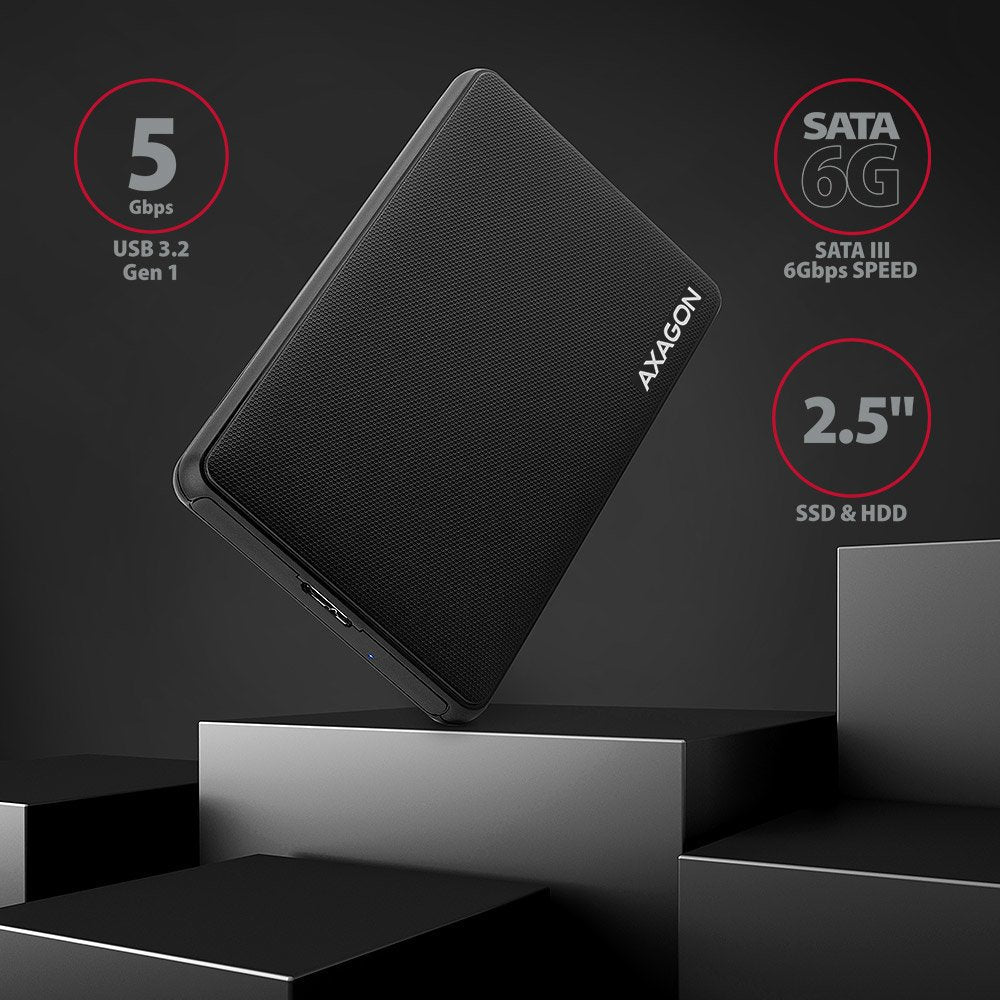 EAN 8595247905826 - Axagon EE25-SL caja para disco duro externo Carcasa de disco duro/SSD Negro 2.5" imagen 2