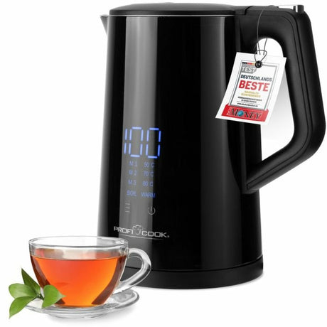 EAN 4006160112436 - ProfiCook PC-WKS 1243 tetera eléctrica 1,7 L 2200 W Negro imagen 1