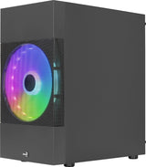 Caja Pc Aerocool Atomic Lite V1 Mini-Tower, Frgb, Vidrio Templado - Negro