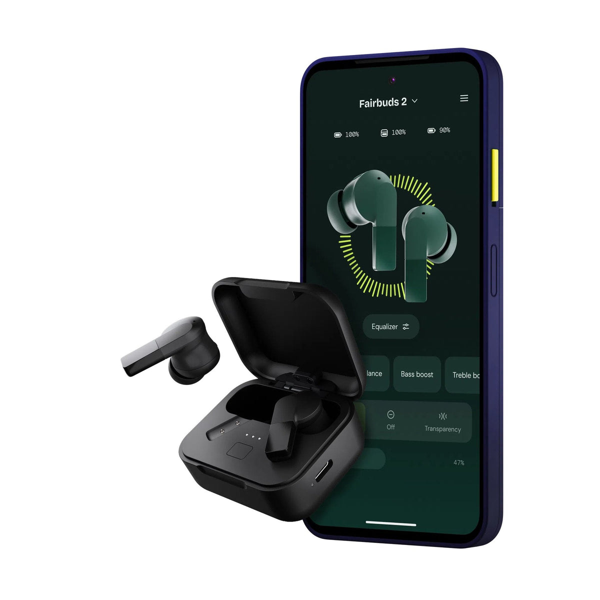 Fairphone Fairbuds 2 (Negro, Bluetooth, Usb-C, Anc, Lossless Audio Support)