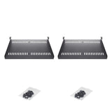Startech Paquete De 2 - Bandejas 1u Ventiladas Para Rack De 19 Pulgadas - Capacidad 20kg - 40cm/16" De Profundidad