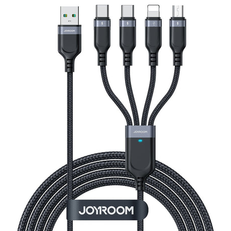 EAN 6956116758622 - JOYROOM S-1T4018A18l cable USB 1,2 m USB A 2 x USB C/Micro USB-B/Lightning 4,8 Gbit/s Negro imagen 1