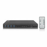 4k@60hz  2x Salidas Hdmi  4x Entradas Hdmi  2x Usb-B Hacia Pc  4x Usb-A  Salida De Audio De 3,5 Mm  Rs-232  Ir  Conexión De Alimentación Con Bloqueo Seguroconmutador Kvm Hdmi De 2 Puertos 4k@60hz: Permite Controlar Dos Ordenadores Con Confi