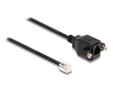 Delock Cable Rj10 Stecker Zu Rj10 Buchse Zum Einbau 30 Cm Schwarz