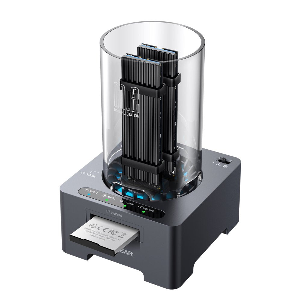 Grisgear Docking + Kartenleser Para 1x M.2 Nvme, 1x M.2 Ngff, 1x Cf-Express