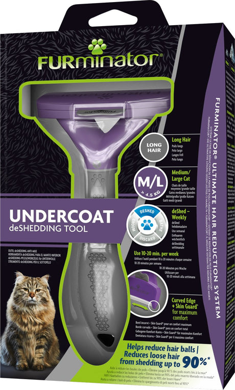 EAN 4048422151357 - FURminator FUR151357 cepillo y peine para mascota Violeta Gato Cepillo para eliminar pelaje imagen 2