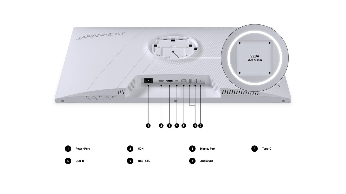 EAN 4589511175873 - JAPANNEXT JN-IPS270WQHD75F-C65W-HSP-W pantalla para PC 68,6 cm (27") 2560 x 1440 Pixeles Quad HD LED Blan imagen 3