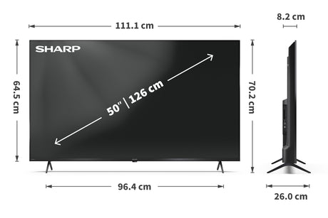 EAN 5905683272865 - Sharp 50HP5265E Televisor 127 cm (50") 4K Ultra HD Smart TV Wifi Negro imagen 8