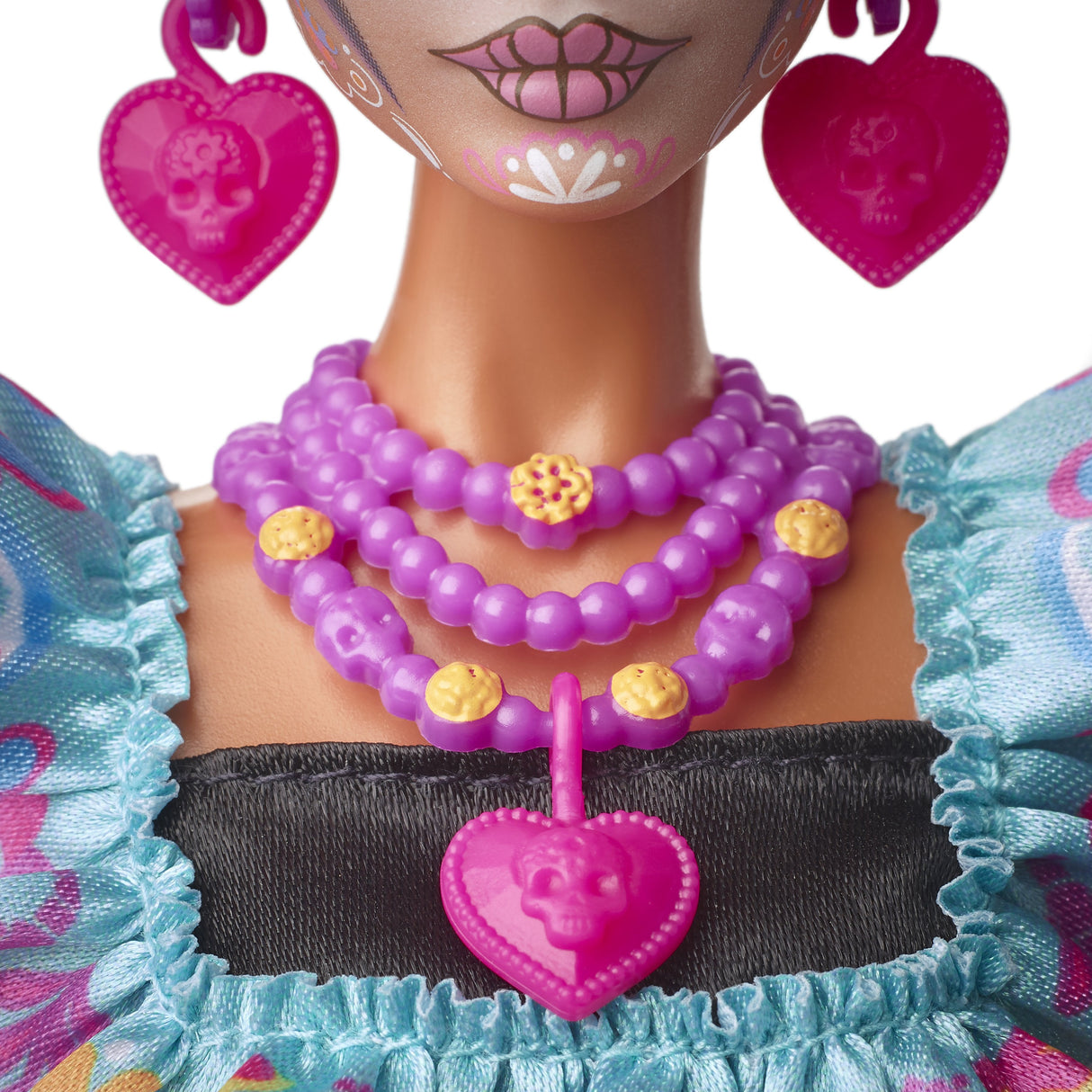 Muñeca Mattel Barbie Signature Día De Muertos 2024 Coleccionable Con Vestido Negro Con Volantes Hrm72