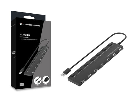 EAN 4015867226322 - Conceptronic HUBBIES08BP hub de interfaz USB 2.0 480 Mbit/s Negro imagen 2