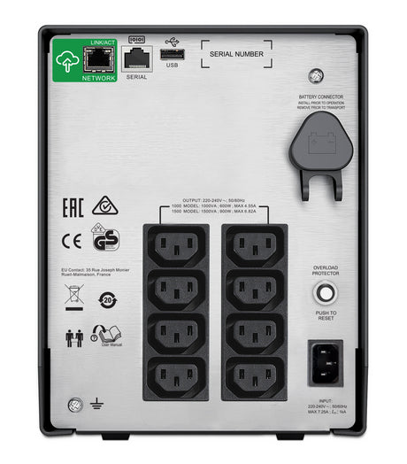 EAN 0731304332961 - APC SMC1500IC sistema de alimentación ininterrumpida (UPS) Línea interactiva 1,5 kVA 900 W 8 salidas AC imagen 2