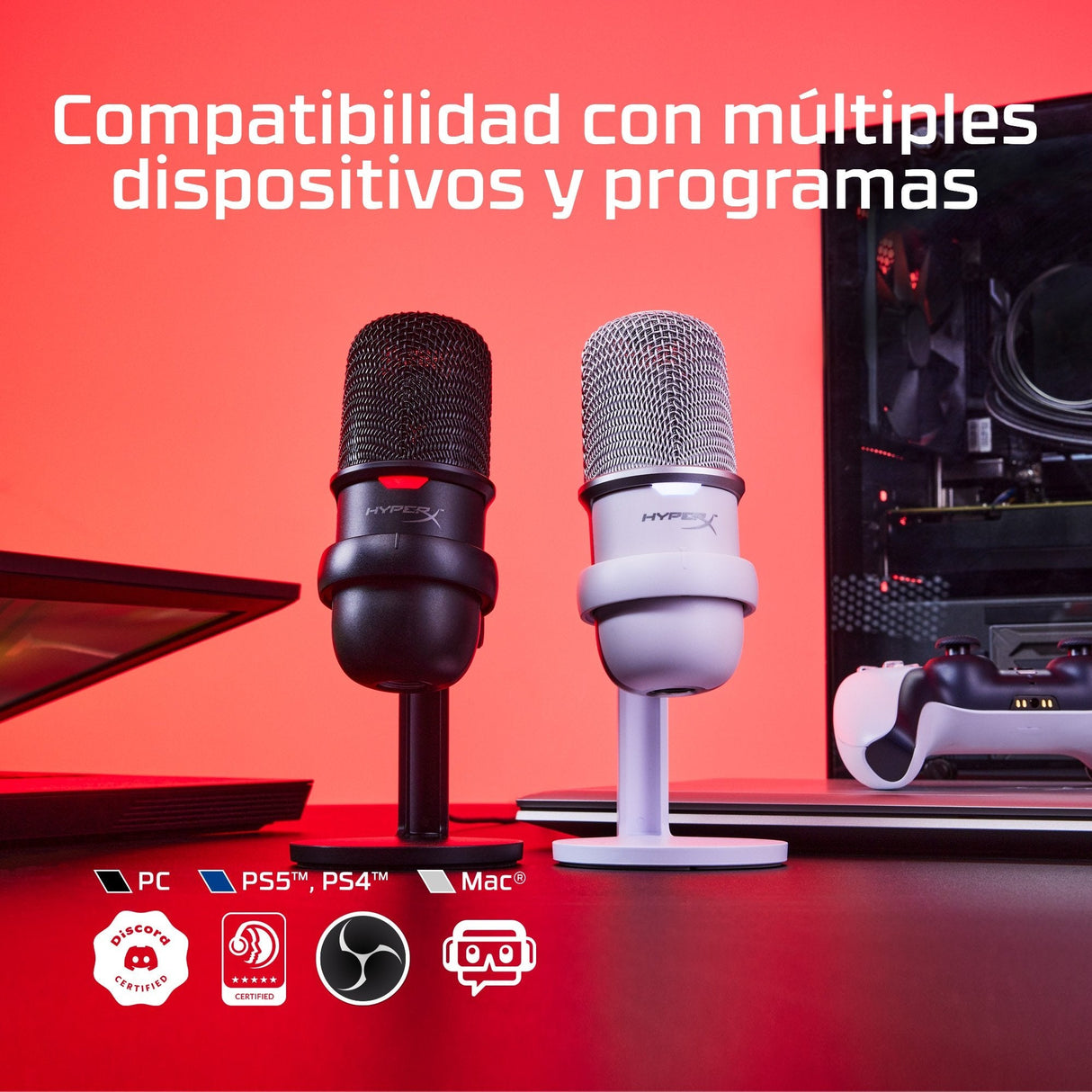 Hyperx Solocast - Usb Microphone (White) Blanco