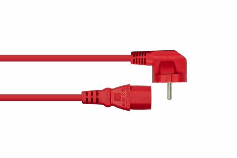 Kabelmeister Contacto De Protección-St. (90° Angulado.) An C13 Rojo 5m