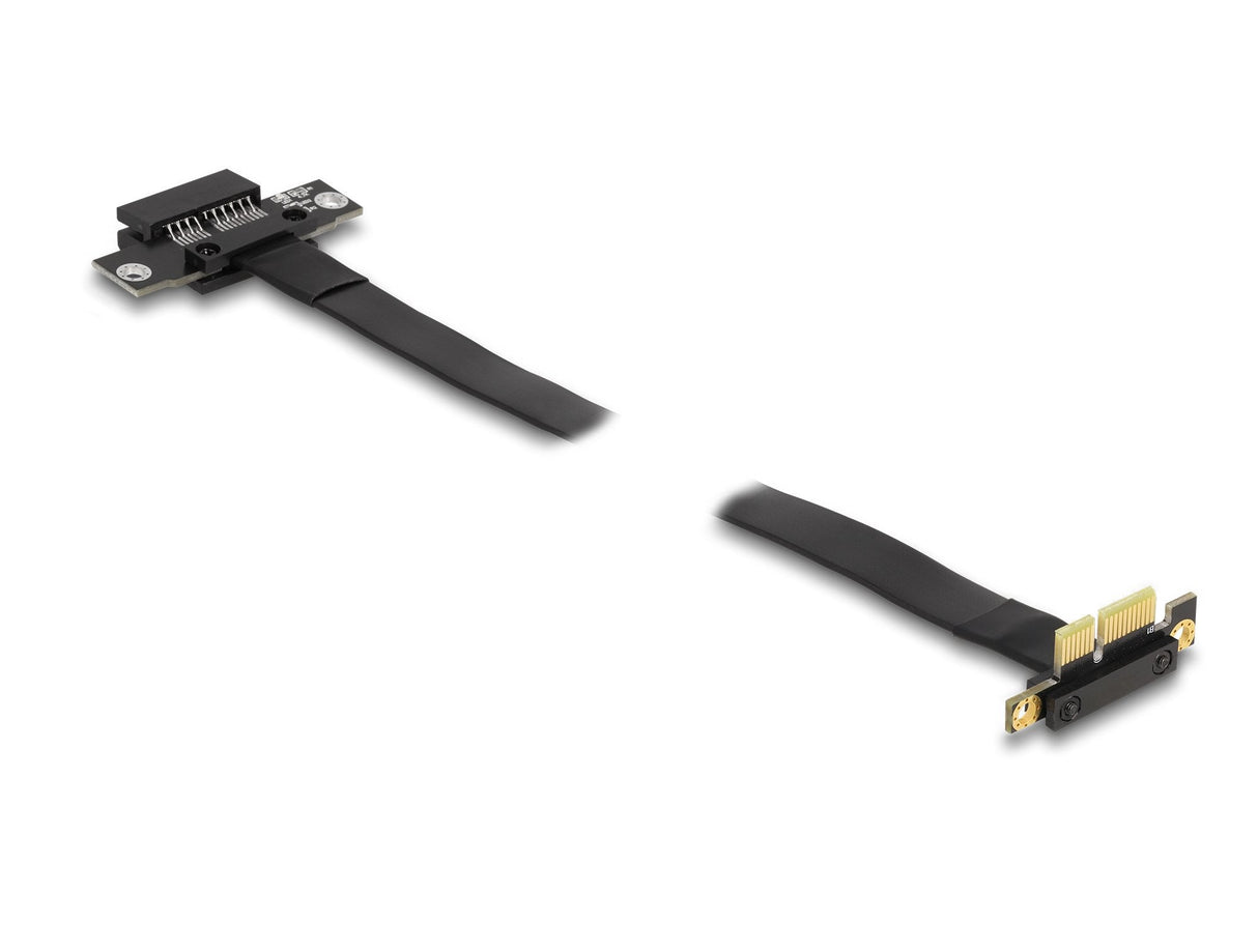 Delock 88024 Tarjeta Elevadora Pci Express X1 Macho Con Ángulo De 90° A Ranura X1 Con Cable 60 Cm