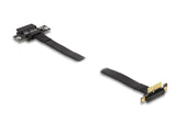 Delock 88024 Tarjeta Elevadora Pci Express X1 Macho Con Ángulo De 90° A Ranura X1 Con Cable 60 Cm