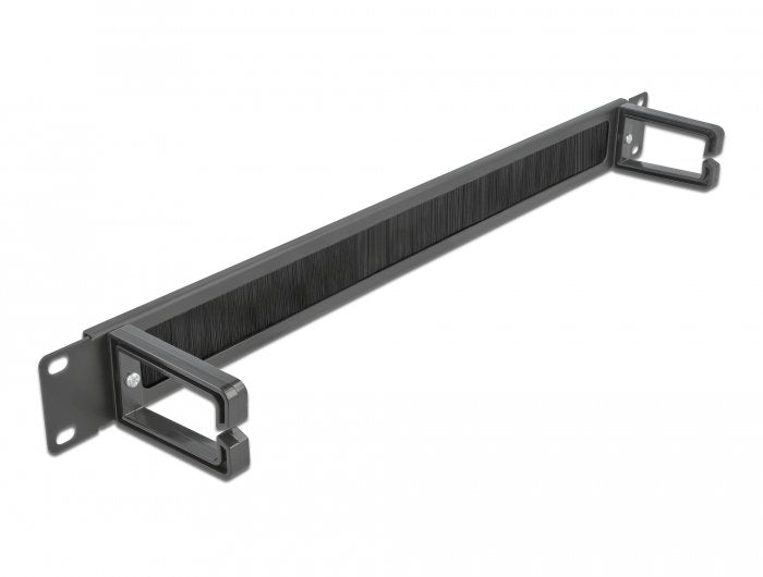 Delock 19? Organizador De Cables Regleta De Cepillo Con 2 Soportes 1 He Negro