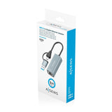 Adaptador Usb + Usb Tipo-C 3.2 Rj45 Aisens A109-1032 1000mbps
