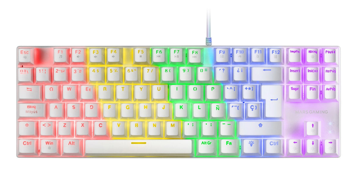 Mars Gaming Mk80 Teclado Gaming Mecanico - Compacto Tkl - Iluminacion Rgb - Teclas Doble Inyeccion - Switches Antipolvo