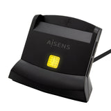Aisens Lector De Tarjetas Inteligente Dni Con Lector Sim, Sd, Mirosd, Mmc, Rs-Mmc, Mmc Micro, Usb-C, Negro