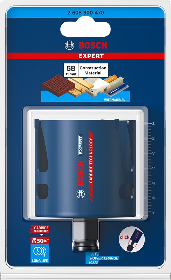 Bosch Sierra De Corona Expert '' Material De Construcción  Ø 68mm 2608900470