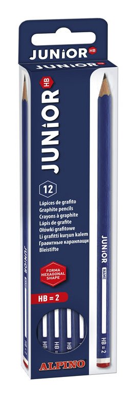 Alpino Lápiz De Grafito Junior Con Cabecilla Hb Caja De 12u