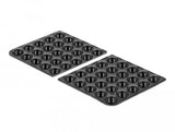 Delock Pies De Goma Redondos Autoadhesivos 10 X 3 Mm 50 Piezas Negro