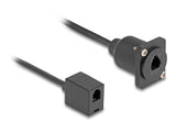 Delock Cable Rj10 Tipo D Hembra A Hembra Negro 30 Cm