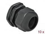 Delock Cableverschraubung Pg29 10 Stück Schwarz